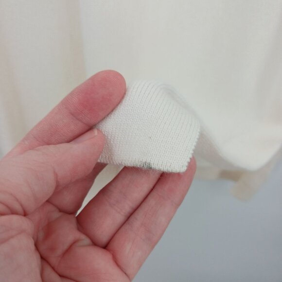 Peruvian Connection Cream DORSAY Midi Knit Skirt Medium Pima Cotton Modal Blend - Picture 9 of 14